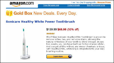 Philips Sonicare Healthy White Power Toothbrush - Amazon Deal of the Day
