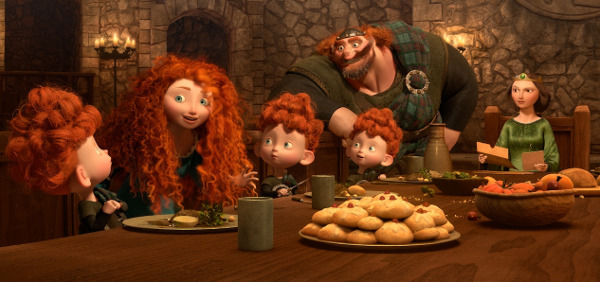Disney Pixar - Brave - Princess Merida and her triplet brothers Harris, Hubert, and Hamish