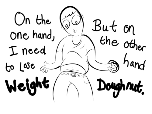 On the one hand I need to lose weight, on the other hand doughnut