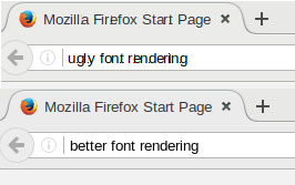 Ugly fonts in Firefox and Thunderbird under Linux - skia and cairo