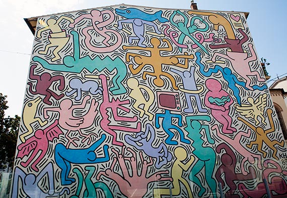 Tuttomondo mural by Keith Haring in Pisa