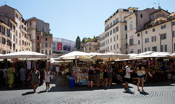Entrance to Rome's Campo de Fiori market