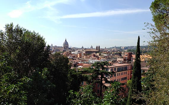 A view of Rome from Borghese Park