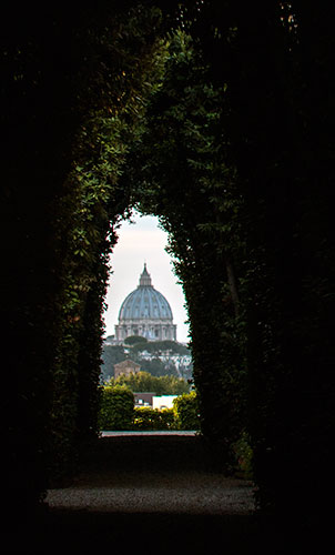 View of Rome from the Knights of Malta Keyhole