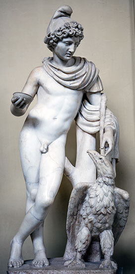 Ganymede with the Eagle replica in the Vatican Museums