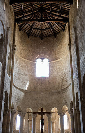 Inside Sant'Antimo Abbey in Montalcino