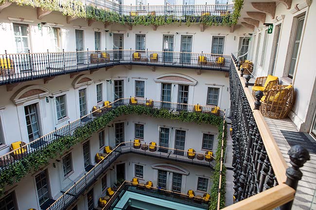 Budapest - Hotel Aria's stunning music garden courtyard