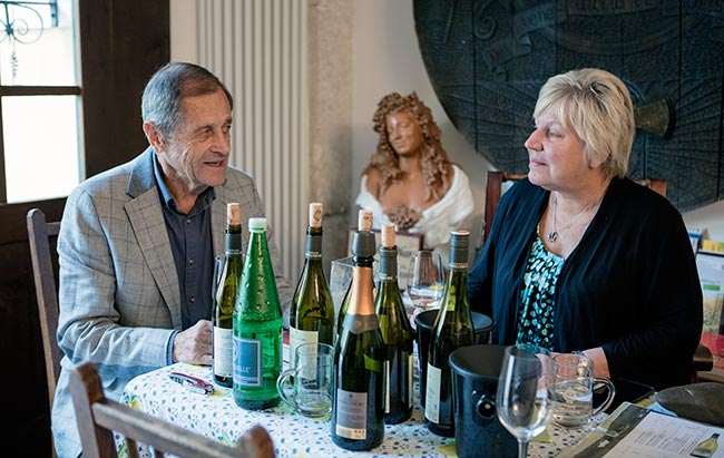 Kamptal DAC - Schloss Gobelsburg - Peter & Deb at our wine tasting