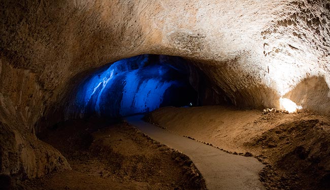 Hallstatt / Obertraun - Dachstein Krippenstein - illuminated pathway in the Mammoth Cave