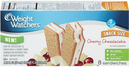 Weight Watchers Cherry Cheesecake Ice Cream Sandwiches